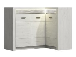Armoire d'angle Serfeno 112 (Artisanat blanc)