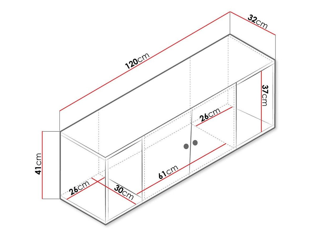 Armoire murale Almira 112 (Chêne Artisan + Blanc)