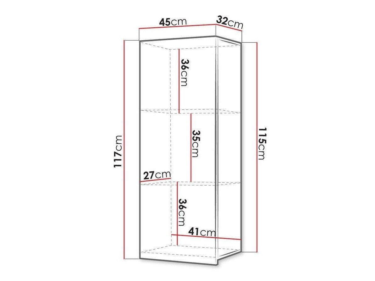 Armoire murale Tivdalu 126 (Chêne doré)