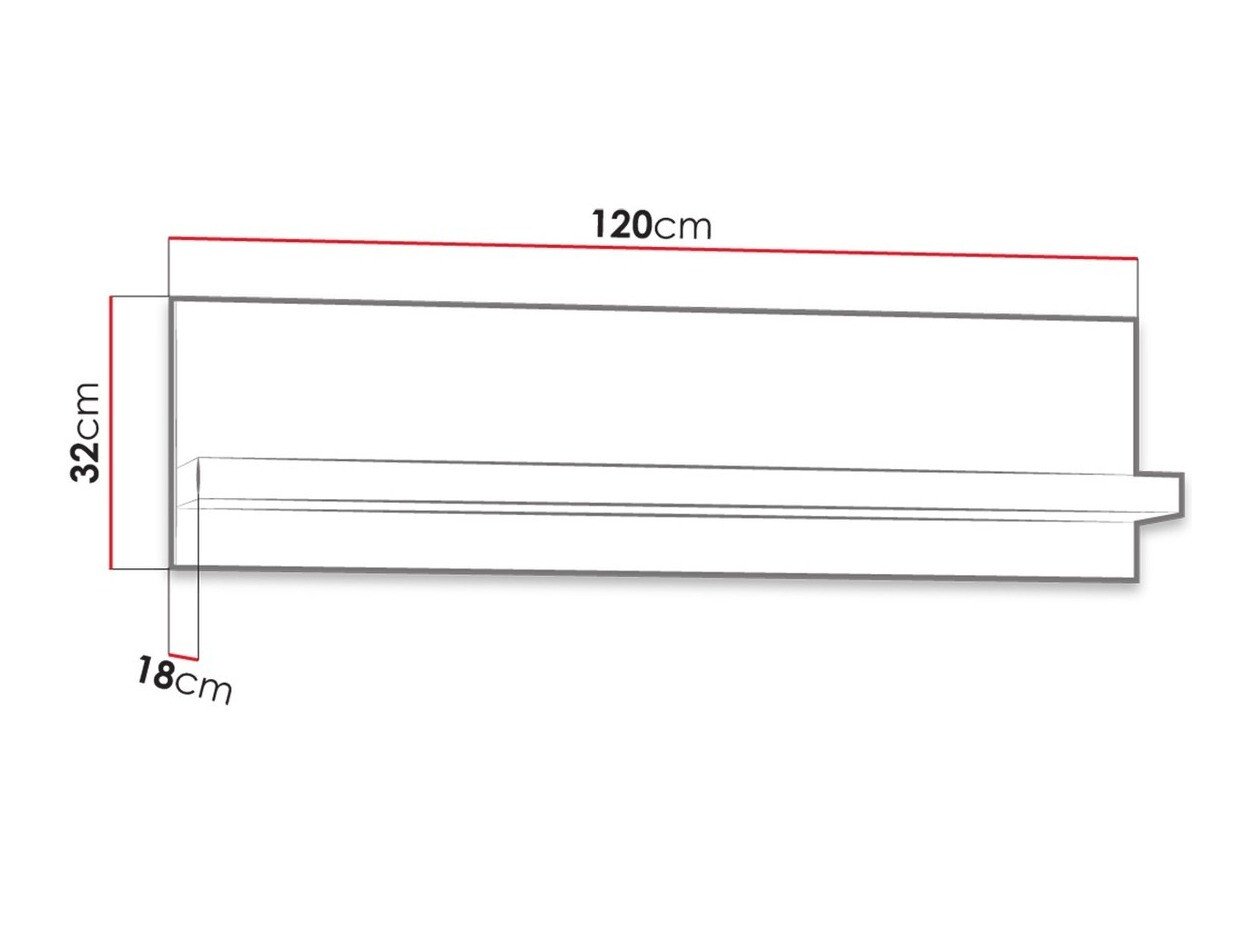 Étagère murale Serfeno 108 (Frêne)