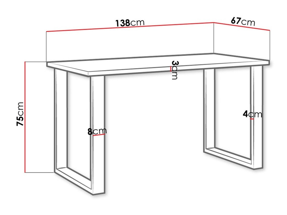 Table Tucson 136 (Blanc + Noir)