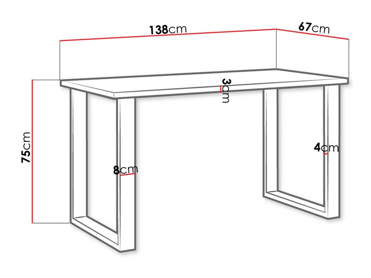 Table Tucson 136 (Chêne Artisan + Noir)