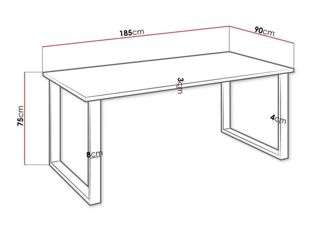 Table Tucson 139 (Chêne lancelot + Noir)