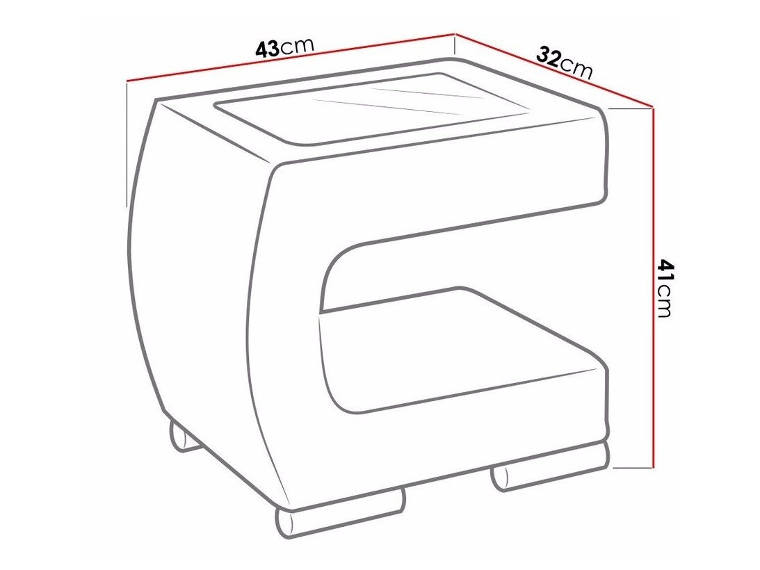 Table de chevet Mensa (Soft 017)