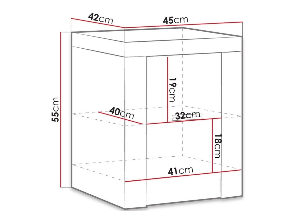 Table de chevet Serfeno 118 (Frêne)