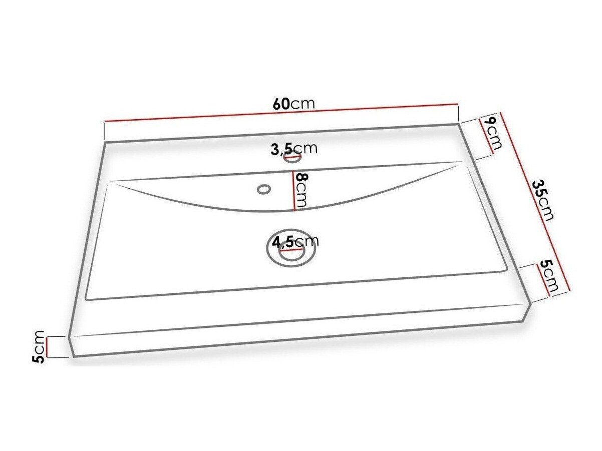 Ensemble de salle de bain Sarasota 109 (Blanc + Blanc brillant)