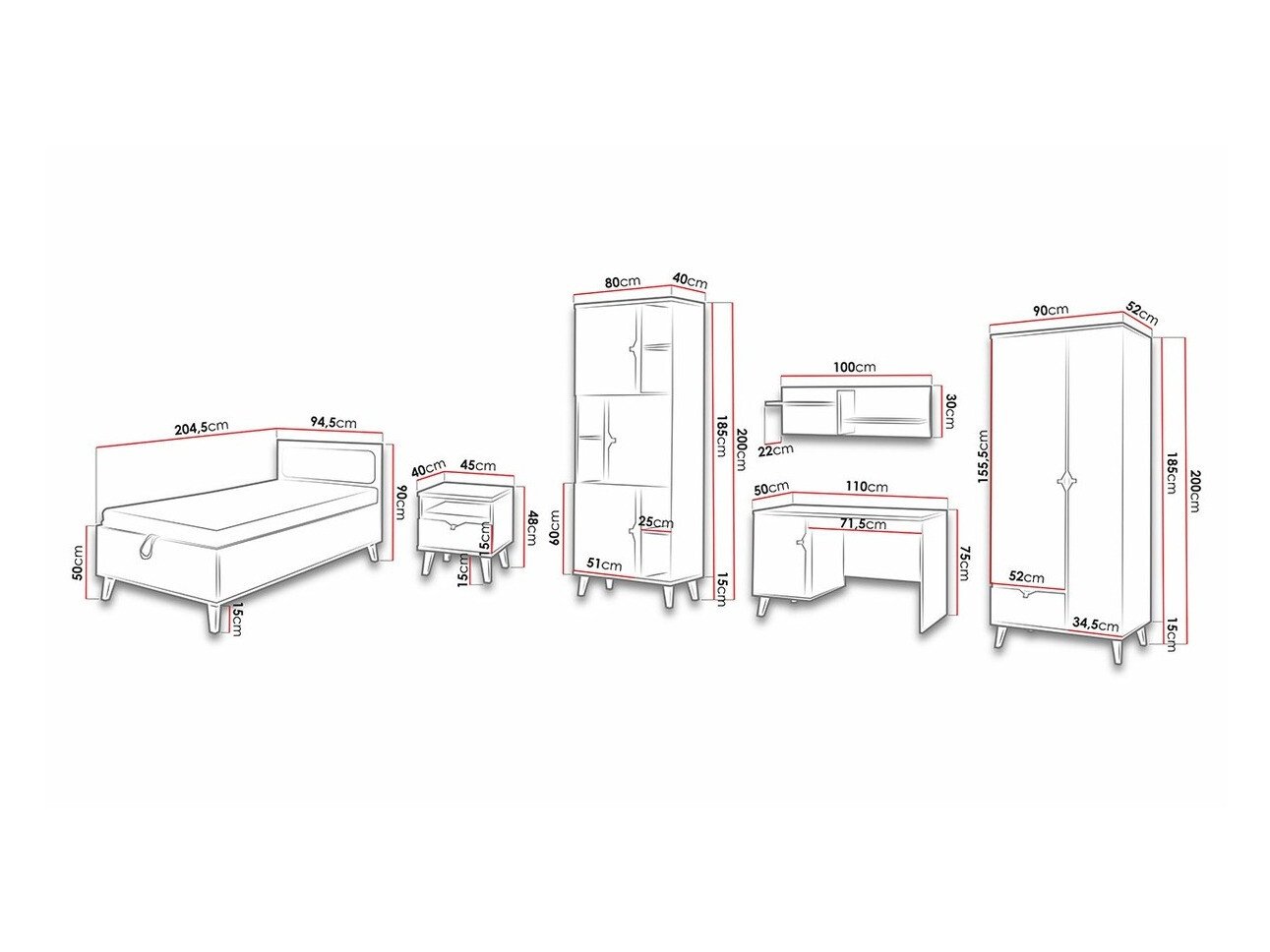 Chambre enfant complète Etrmoru 124