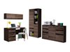 Ensemble de bureau à domicile Fivelbo 116 (Chêne du Monastery + Noir brillant)