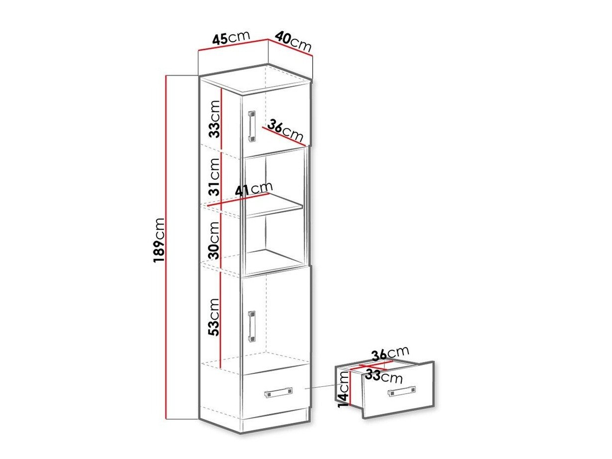 Étagère Sorviru 104 (Blanc + Turquoise)