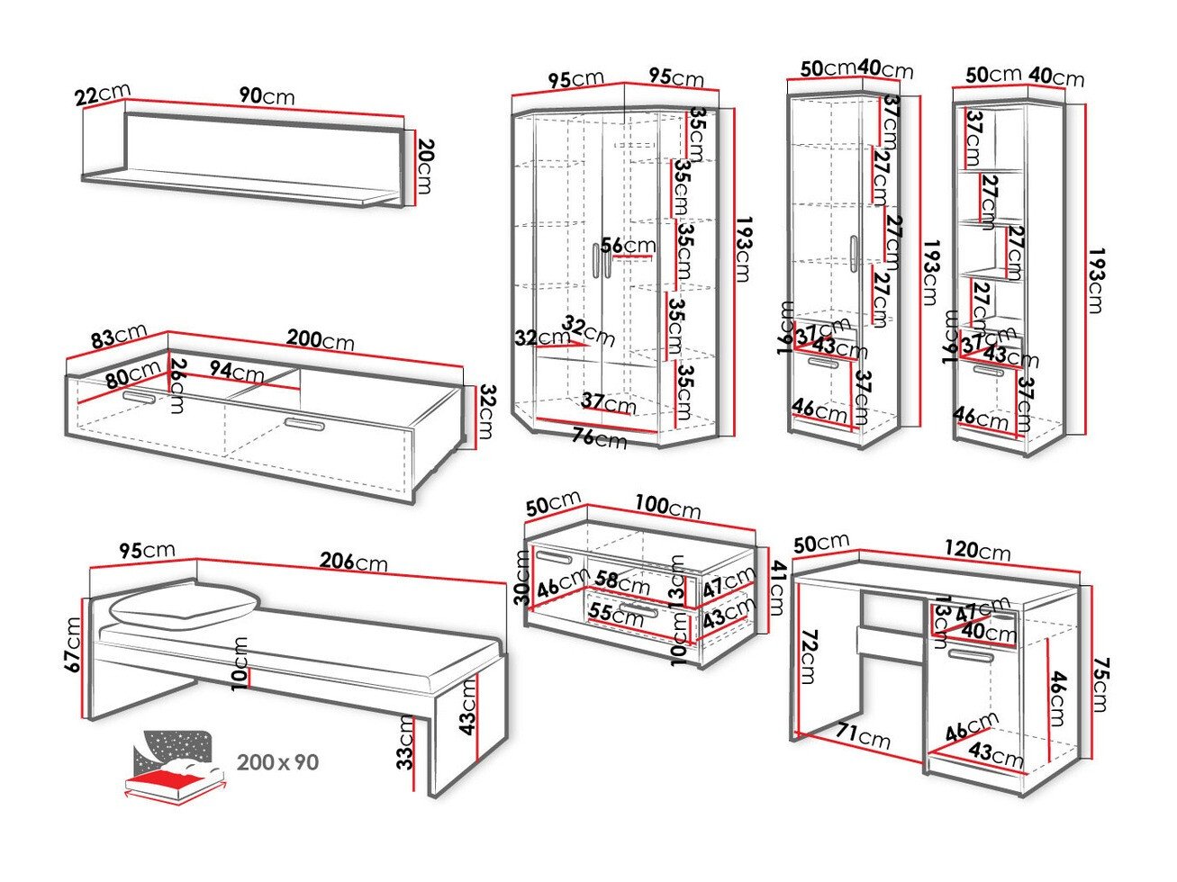 Chambre enfant complète Veravie 123