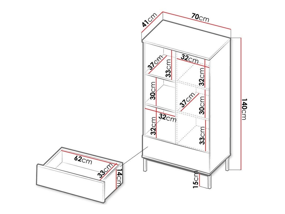 Étagère Lomsore 103 (Clair bois)