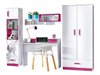 Chambre enfant complète Sorviru 106 (Blanc + Rose)