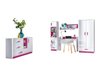 Chambre enfant complète Sorviru 107 (Blanc + Rose)