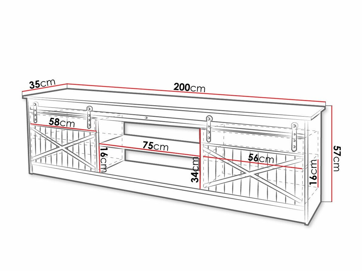 Meuble TV Charlotte 156 (Arbre âgé)