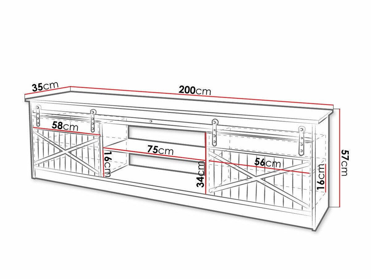 Meuble TV Charlotte 156 (Blanc + Blanc brillant)