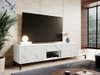 Meuble TV Charlotte 157 (Blanc + Marbre blanc)