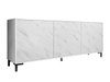 Buffet Charlotte 158 (Blanc + Marbre blanc)