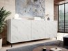 Buffet Charlotte 158 (Blanc + Marbre blanc)