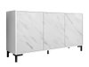 Buffet Charlotte 159 (Blanc + Marbre blanc)