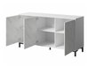 Buffet Charlotte 159 (Blanc + Marbre blanc)