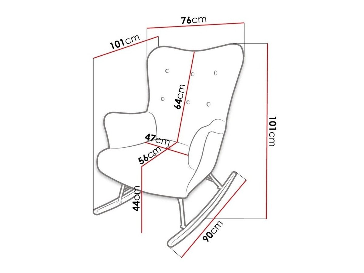 Chaise à bascule Clovis 101 (Magic Velvet 2202)