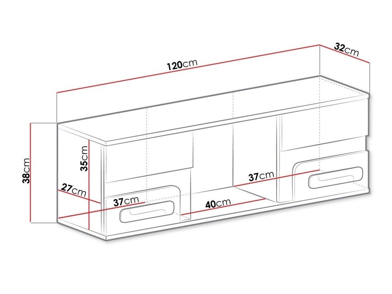 Étagère murale Aviseve 104 (Anthracite + Blanc)