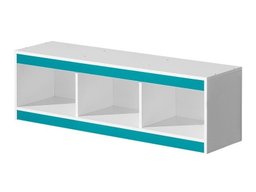 Étagère murale Merevari 106 (Blanc + Brillant Turquoise)