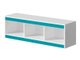 Étagère murale Merevari 106 (Blanc + Brillant Turquoise)
