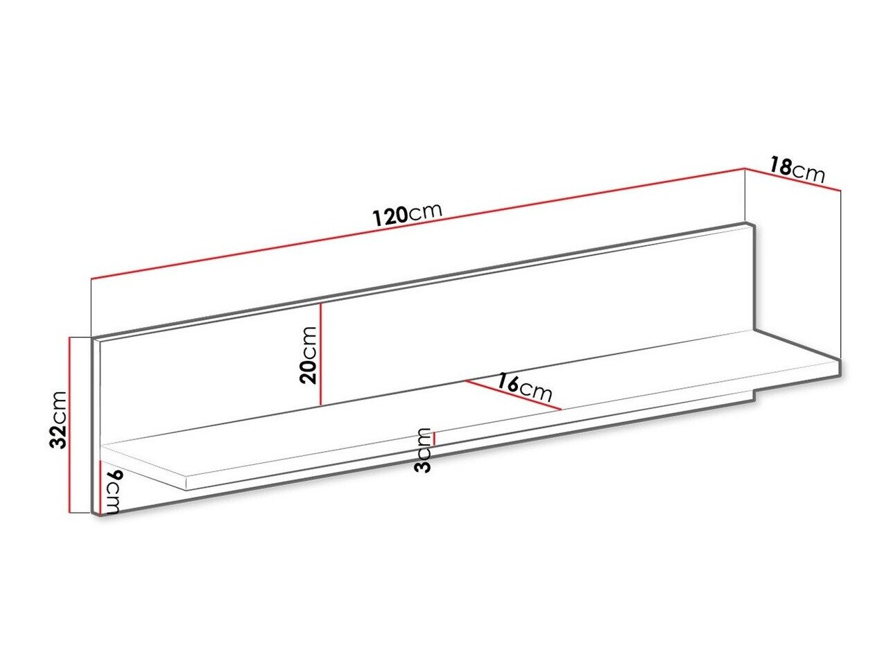 Étagère murale Venmava 108