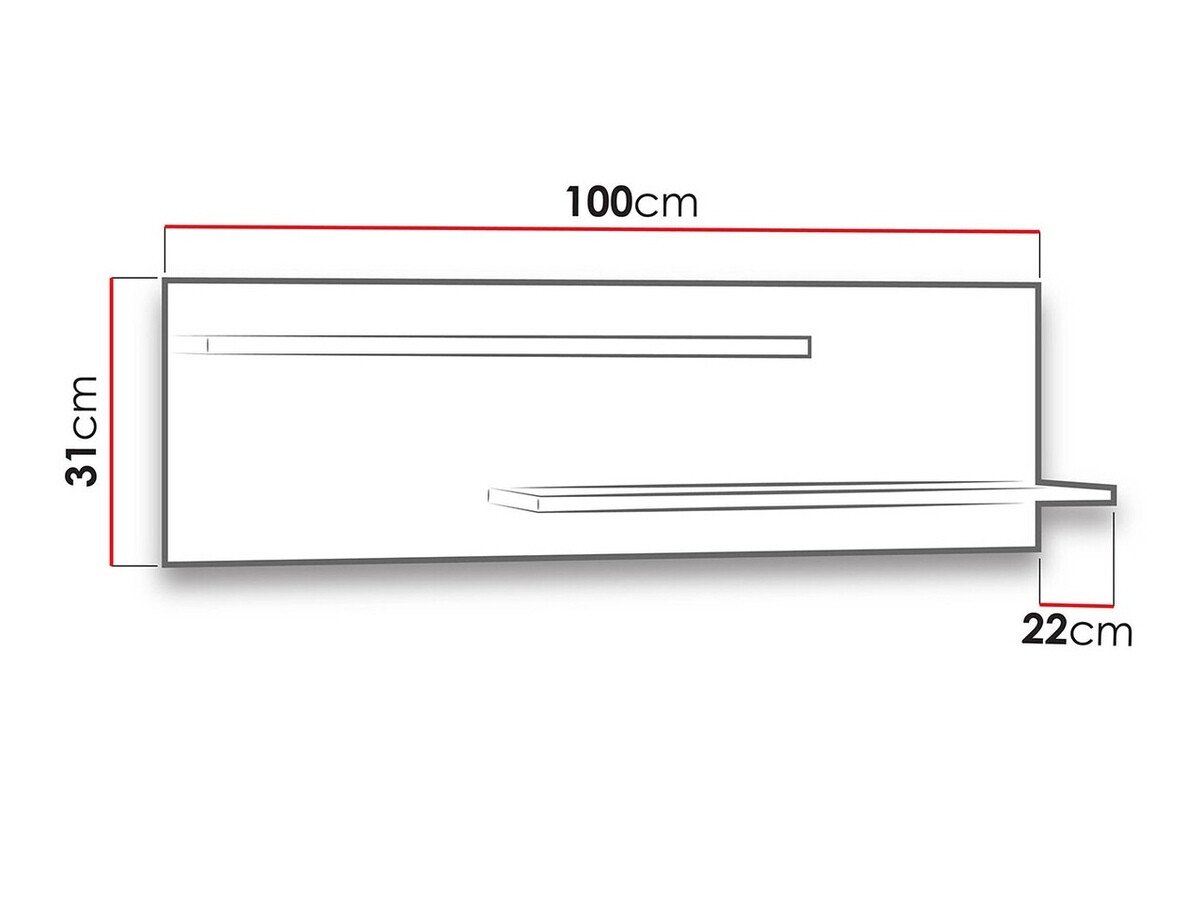 Étagère murale Fivelbo 106 (Chêne du Monastery)