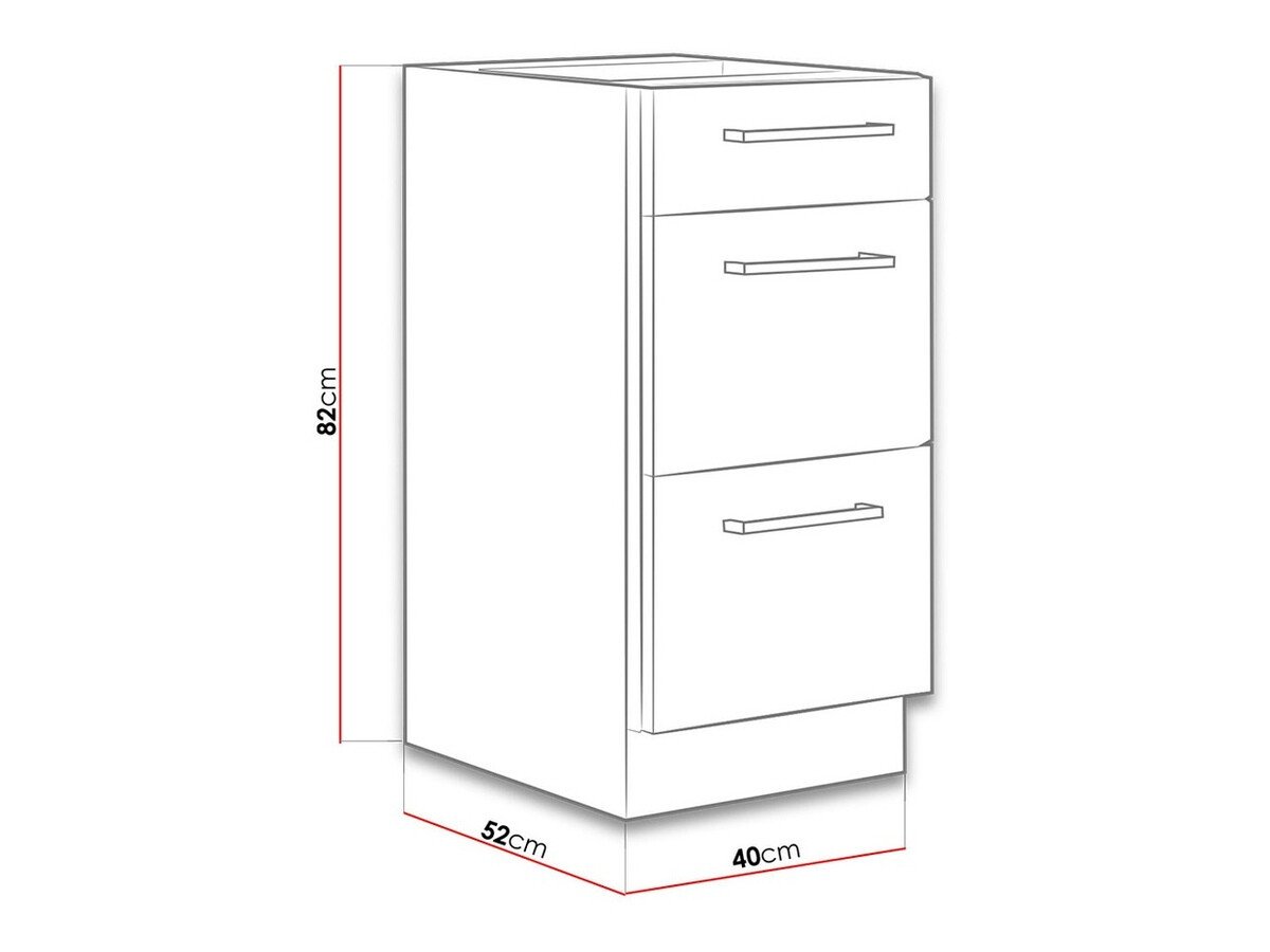 Armoire modulaire avec tiroirs Wood Grey 132
