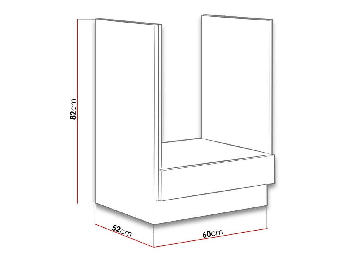 Armoire modulaire pour appareils intégrés Wood Grey 125