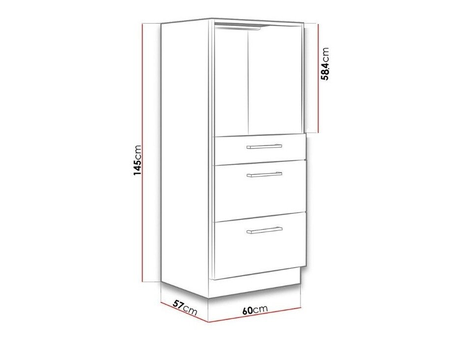Armoire modulaire pour appareils intégrés Wood Grey 102