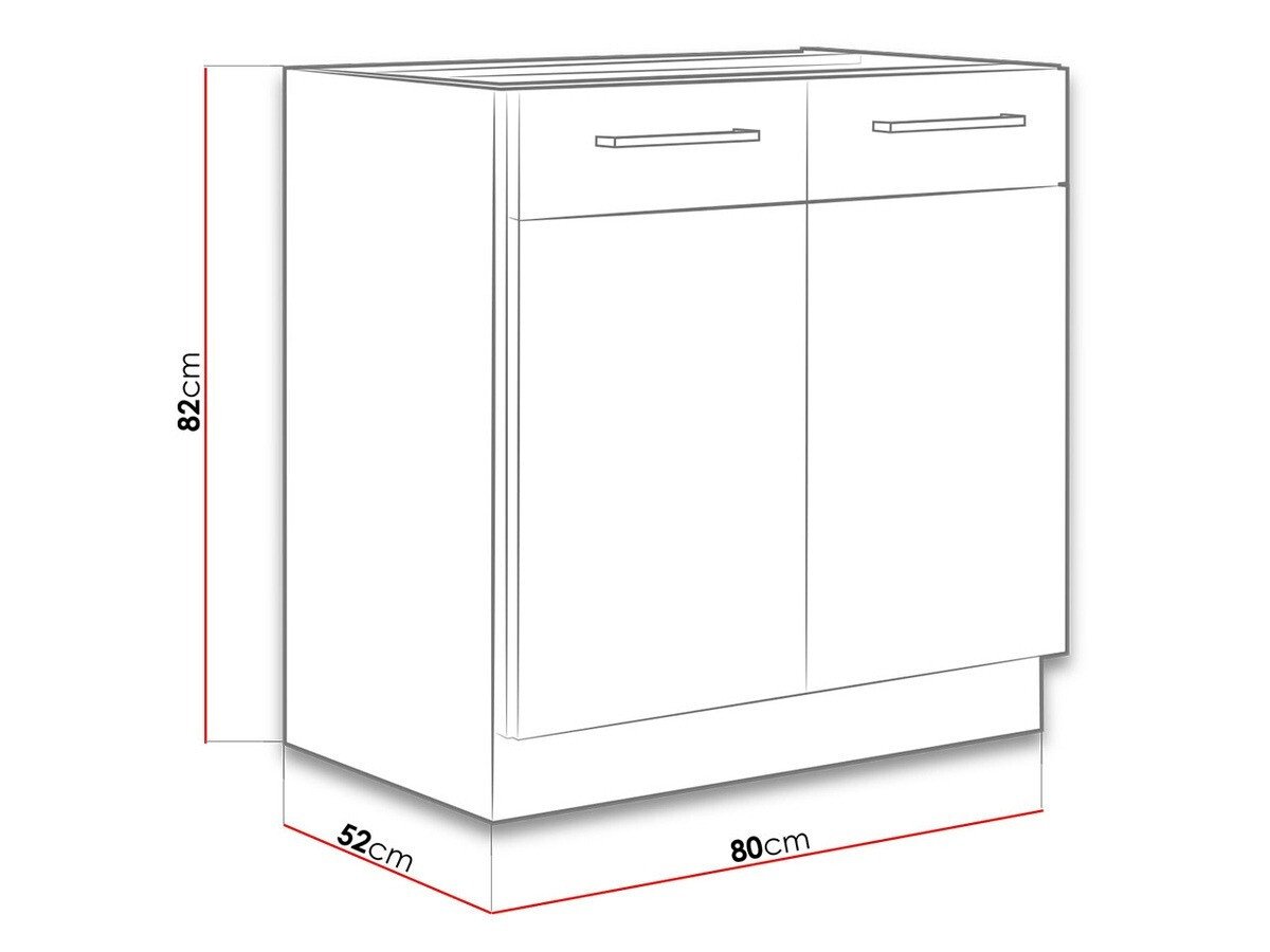 Armoire modulaire pour évier avec portes Wood White 108