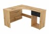 Bureau d'angle Austin 303 (Chêne wotan + Noir)