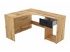 Bureau d'angle Austin 303 (Chêne wotan + Noir)
