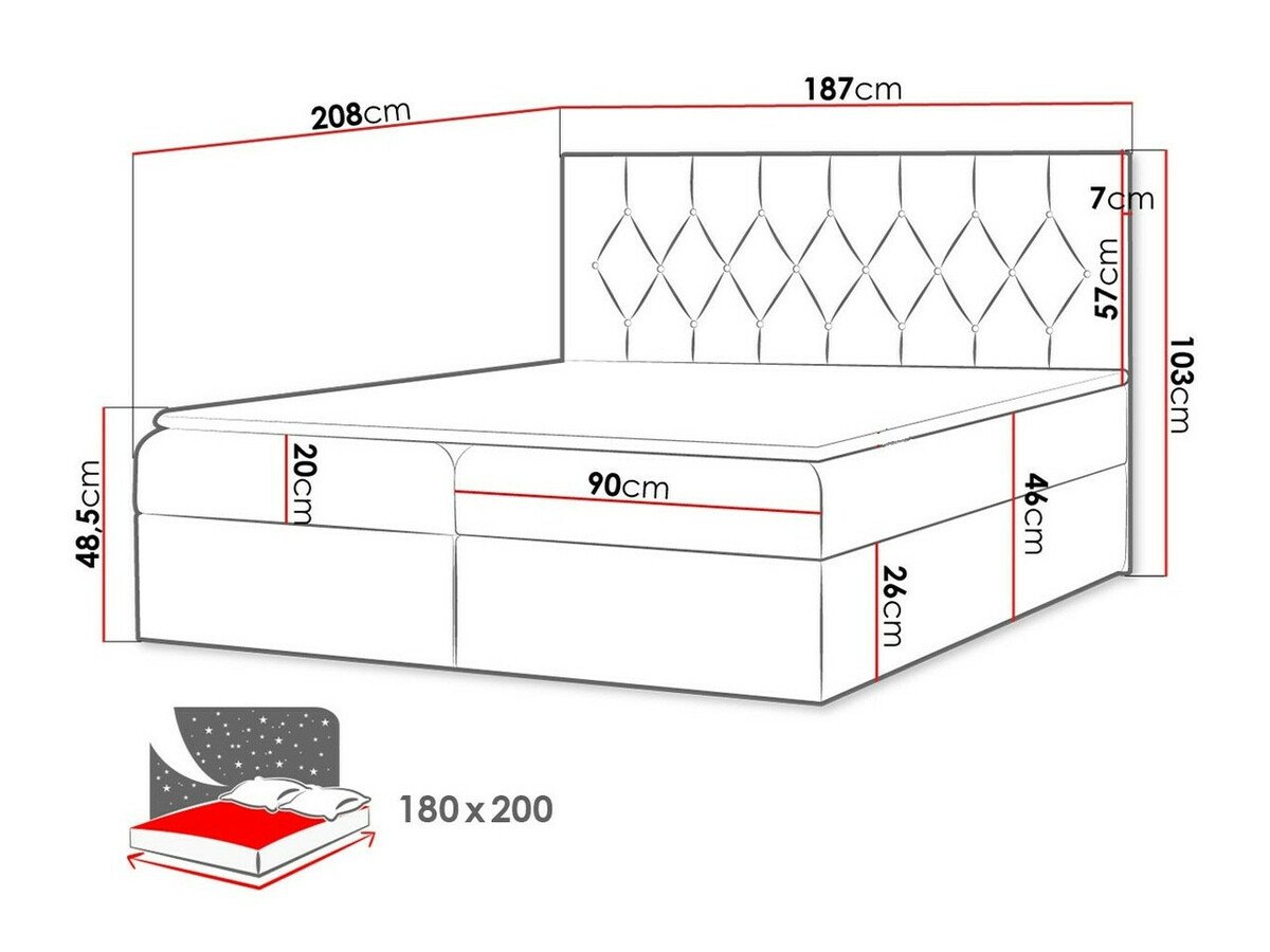 Lit boxspring Hortulus (Mikrofaza 10)
