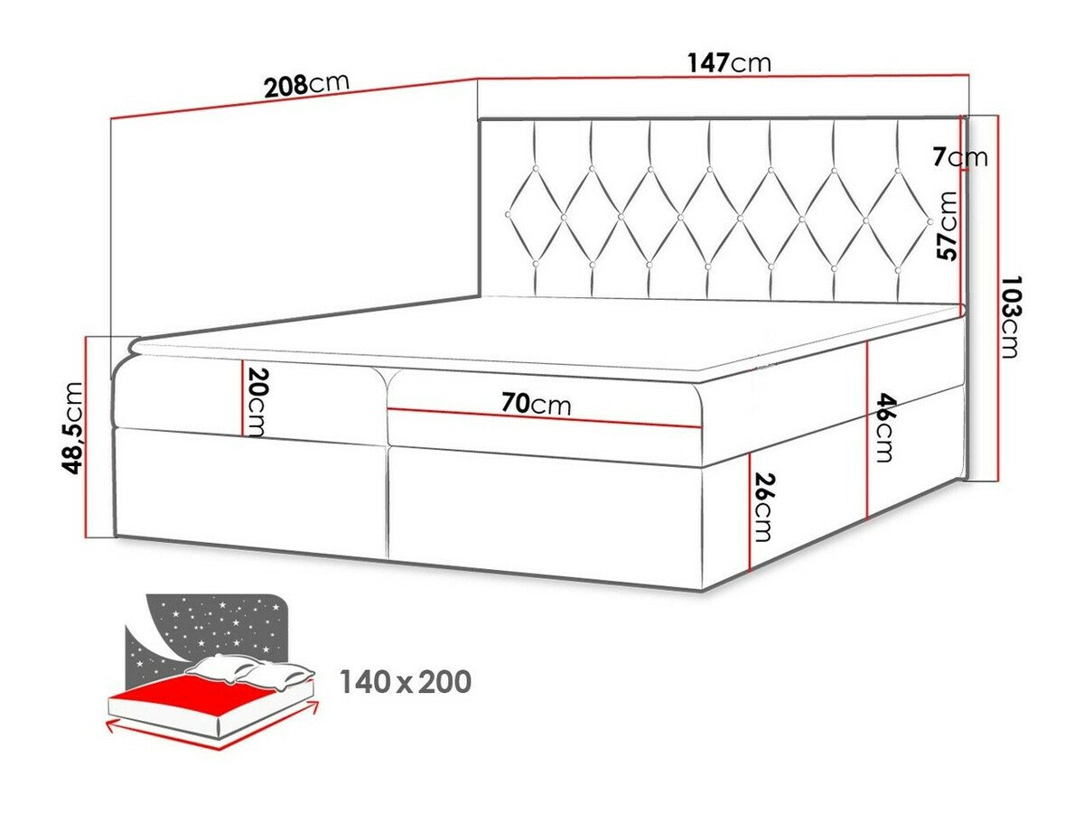 Lit boxspring Hortulus (Mikrofaza 34)