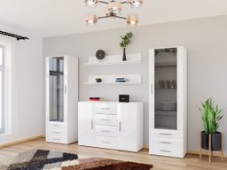 Ensemble de salon Tornola 112 (Blanc + Blanc brillant)