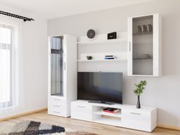 Ensemble de salon Tornola 114 (Blanc + Blanc brillant)