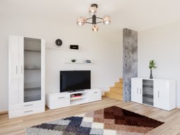 Ensemble de salon Tornola 116 (Blanc + Blanc brillant)