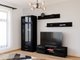Ensemble de salon Tornola 117 (Noir + Noir brillant)