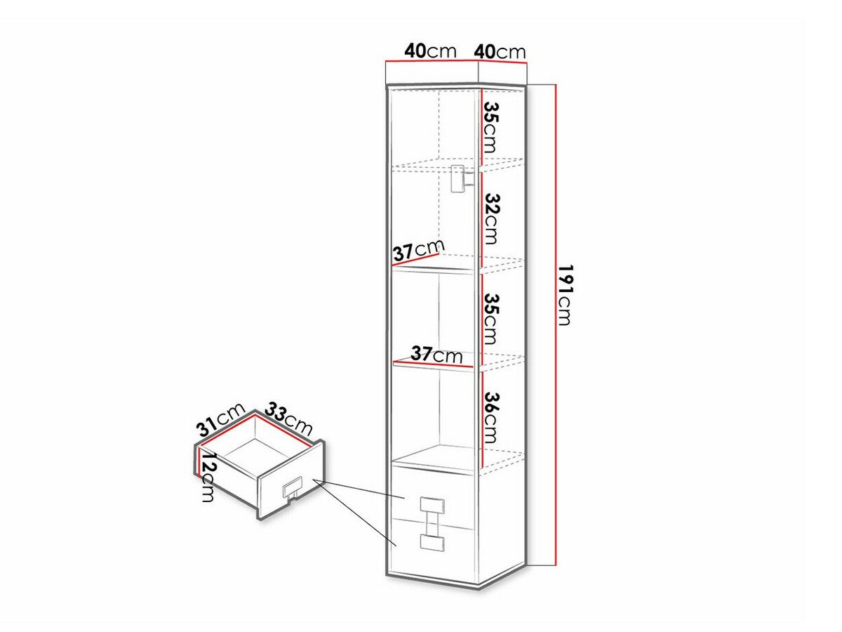 Étagère Florevi 111 (Chêne Artisan)