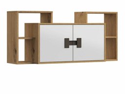 Armoire murale Florevi 107 (Blanc brillant + Chêne Artisan)