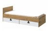 Lit Florevi 106 (Mat blanc + Chêne Artisan)