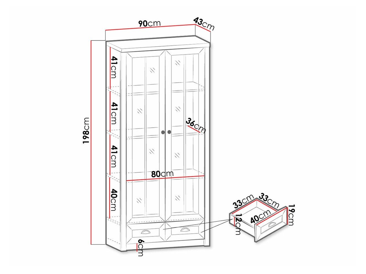 Étagère Ferdore 146 (Chêne de Lefkas + Pin Anderson)