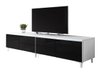 Meuble TV Nashville 128 (Blanc + Noir brillant)