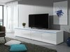 Meuble TV Nashville 129 (Blanc + Blanc brillant)