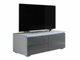 Meuble TV Nashville 130 (Blanc + Gris brillant)