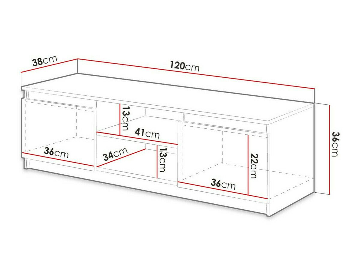 Meuble TV Sarasota 139 (Graphite)